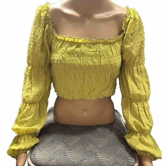 Chenille Dots Crop Top By Fashion Nova‎ In Med - Picture 1 of 4